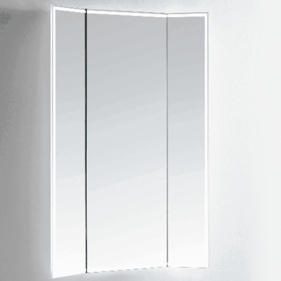 Modern Mirrors Celestia Lighted Full Length Trifold Vanity Mirror with Premium Daylight LED Lighting