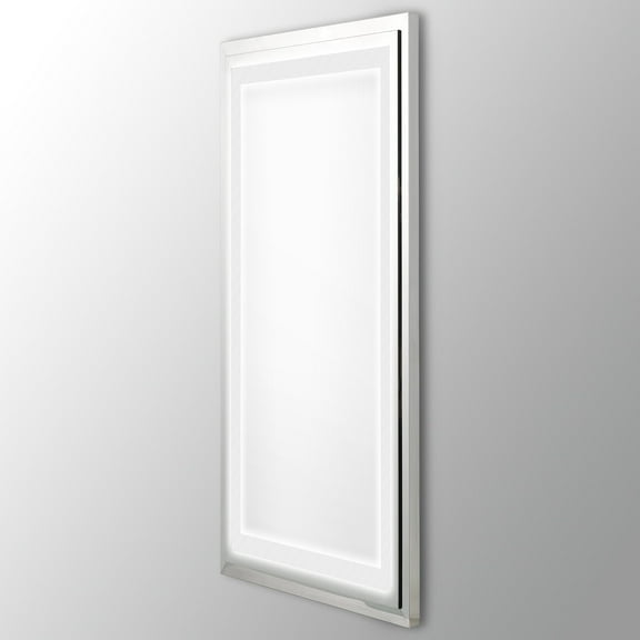 Modern Mirrors Eclipse Lighted Full Length Vanity Mirror, Wall Mirror with Dimmable Daylight LED Lighting