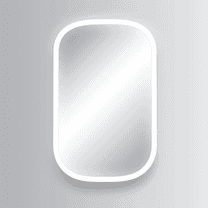 Modern Mirrors Meridian Lighted Bathroom Vanity Mirror, Wall Mirror with Aluminum Back Frame and Acrylic Lighting