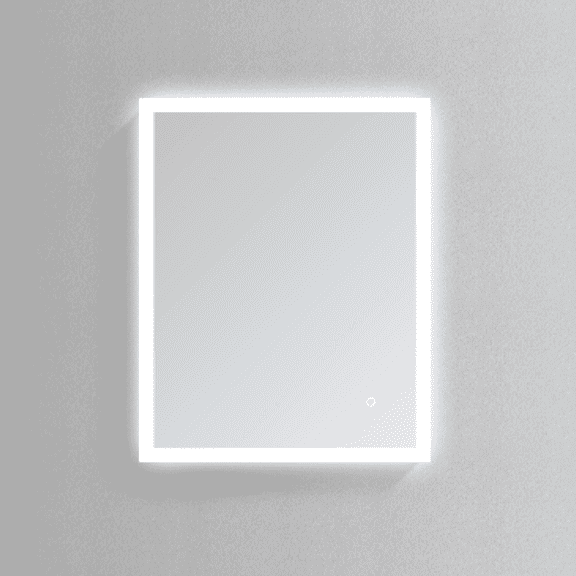 Modern Mirrors Pulsar Illuminated Vanity Mirror for Bathroom with LED Strip Frosted Lighting and Defogger