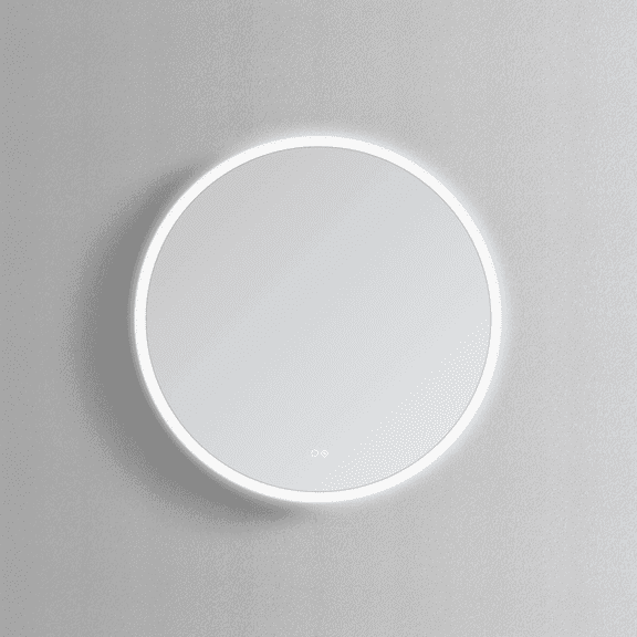 Modern Mirrors Saturn Round Illuminated Vanity Mirror with LED Lights and Touch Sensor Buttons