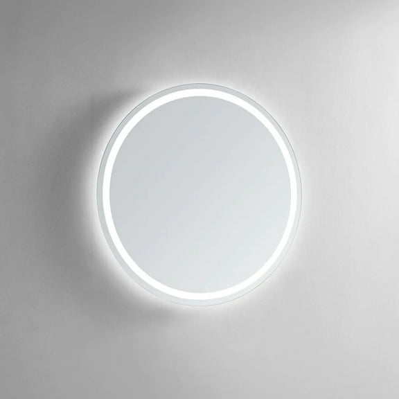 Modern Mirrors Corona Round Lighted Bathroom Vanity Mirror with IP44 Rating and Dimmable Lighting
