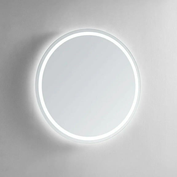 Modern Mirrors Corona Round Lighted Bathroom Vanity Mirror with IP44 Rating and Dimmable Lighting