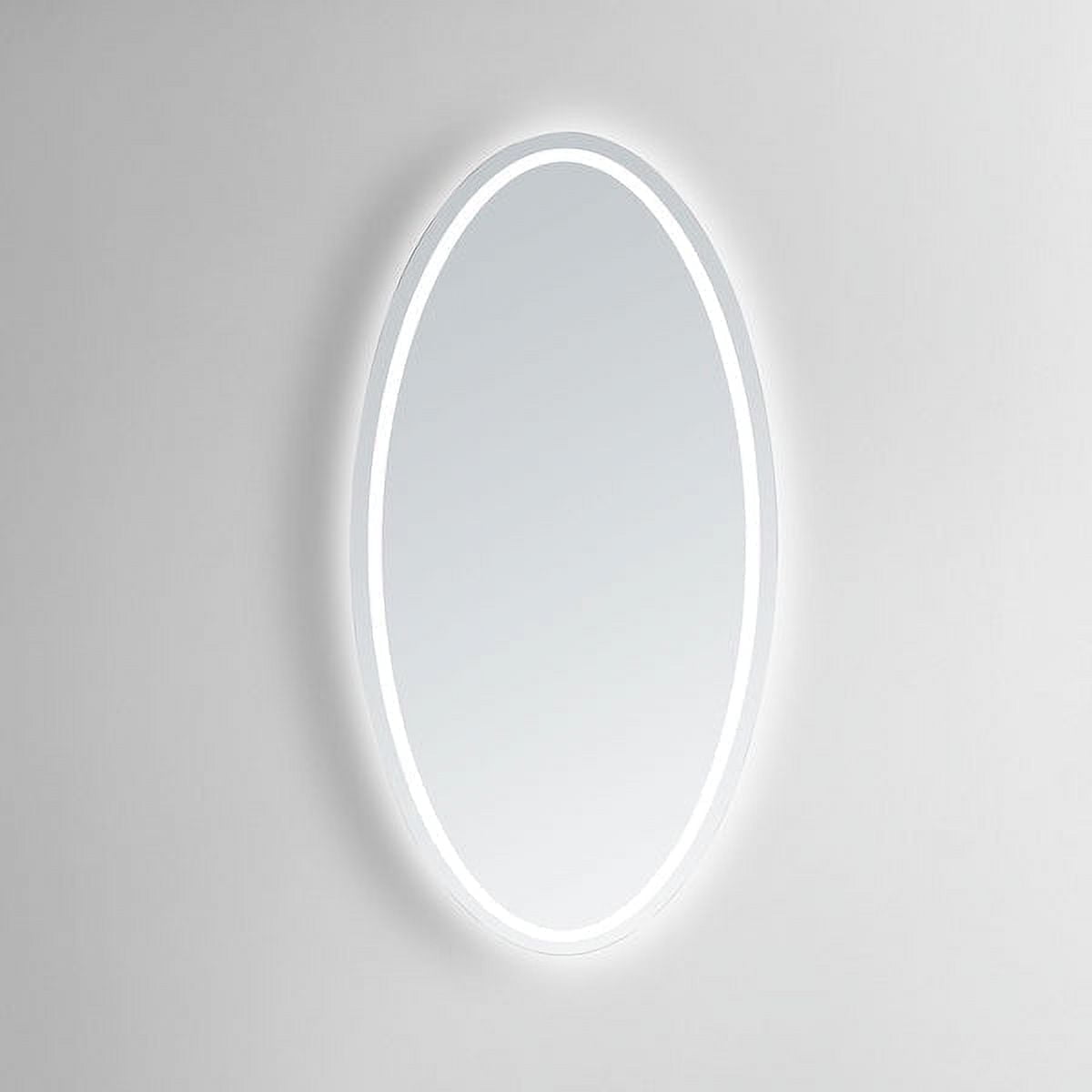 Oval LED Bathroom Vanity Mirror with Daylight Lighting