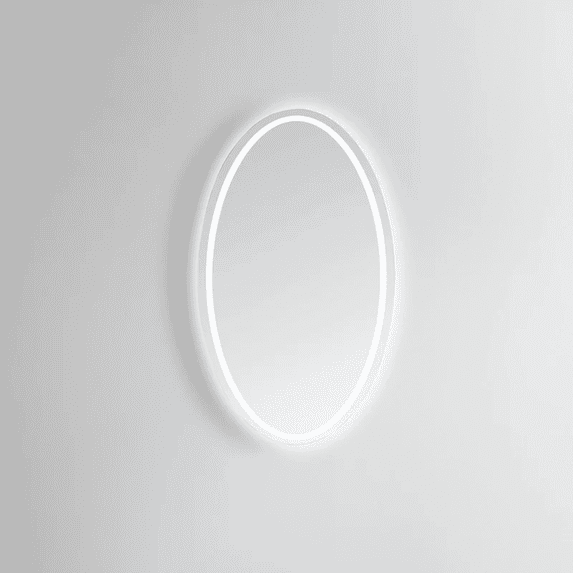 Modern Mirrors Venus Oval Lighted Bathroom Vanity Mirror with Premium Diffused Daylight LED Lighting