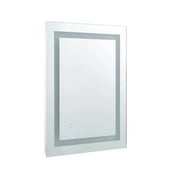 Modern Mirrors  Zenith Wall Mounted Lighted Bathroom Mirror with Defogger, Touch Control LED Bathroom Vanity Mirrors 25*19