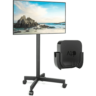 Mobile TV Stand for 32 to 60 inch TVs, Mount Compatible with All Apple TVs Roku Ultra