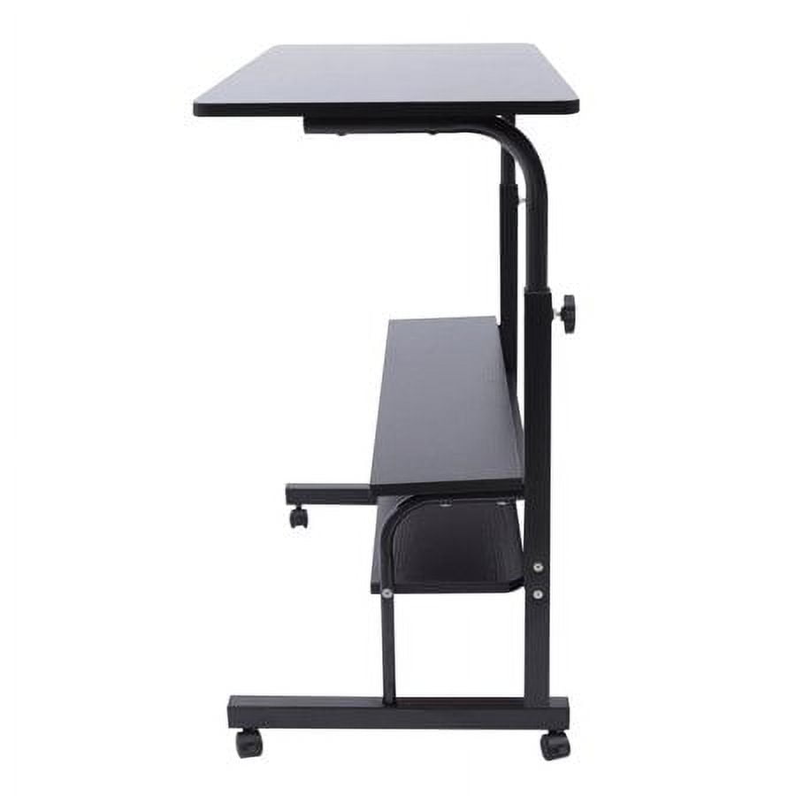 Modern Mobile Side Table Adjustable Cart Student Laptop Double Desk
