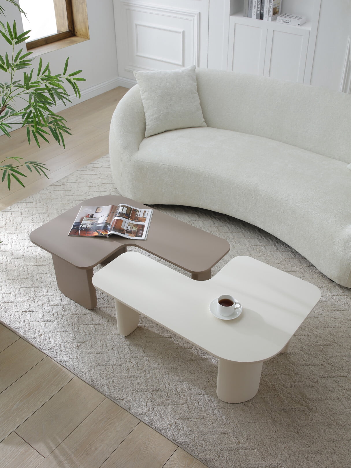 Modern Modular Coffee Table Set with Free Combination Design, Multi ...