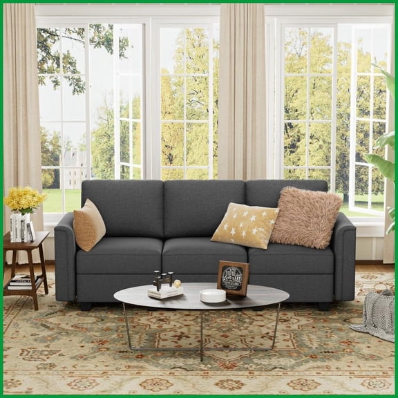 Modern Modular Sectional Sofa - 27'' Deep Seats Convertible U/L-Shape Couch with Storage & Memory Foam for Living Room