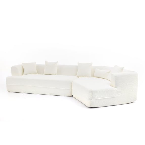 Modern Modular Sectional Sofa Couch, Entertainment Centre Chaise Couch L Shaped Upholstered Sofa Cloud Couch