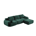thumbnail image 1 of Modern Modular Sectional Sofa with Memory Foam, Emerald Green Corduroy Fabric Large Living Room Combination Sofa Set, No Assembly Required, 1800lbs Weight Capacity, 1 of 7