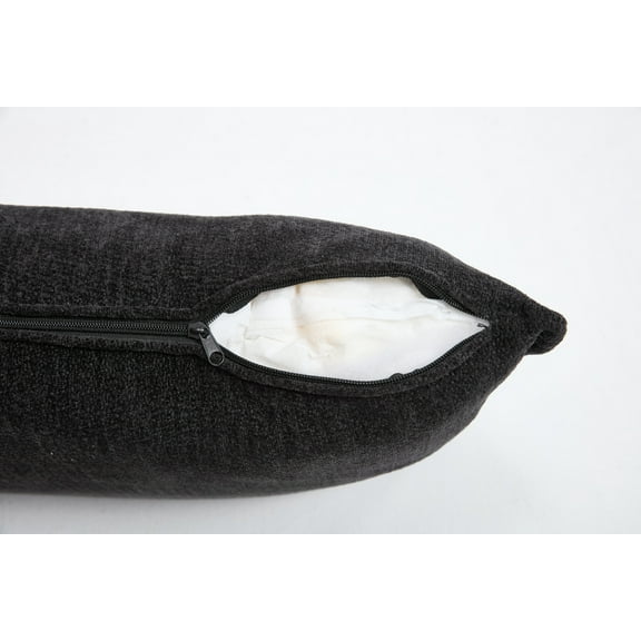 Modern Modular Sectional Sofa with Right Facing Chaise, Deep Seating Cloud Couch in Soft Black Fabric for Living Room, Lounge or Family Room