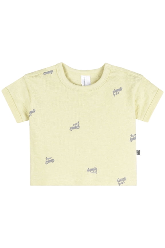 Modern Moment by Gerber Baby Boy Organic Short Sleeve Top, Sizes 0/3 Months - 24 Months