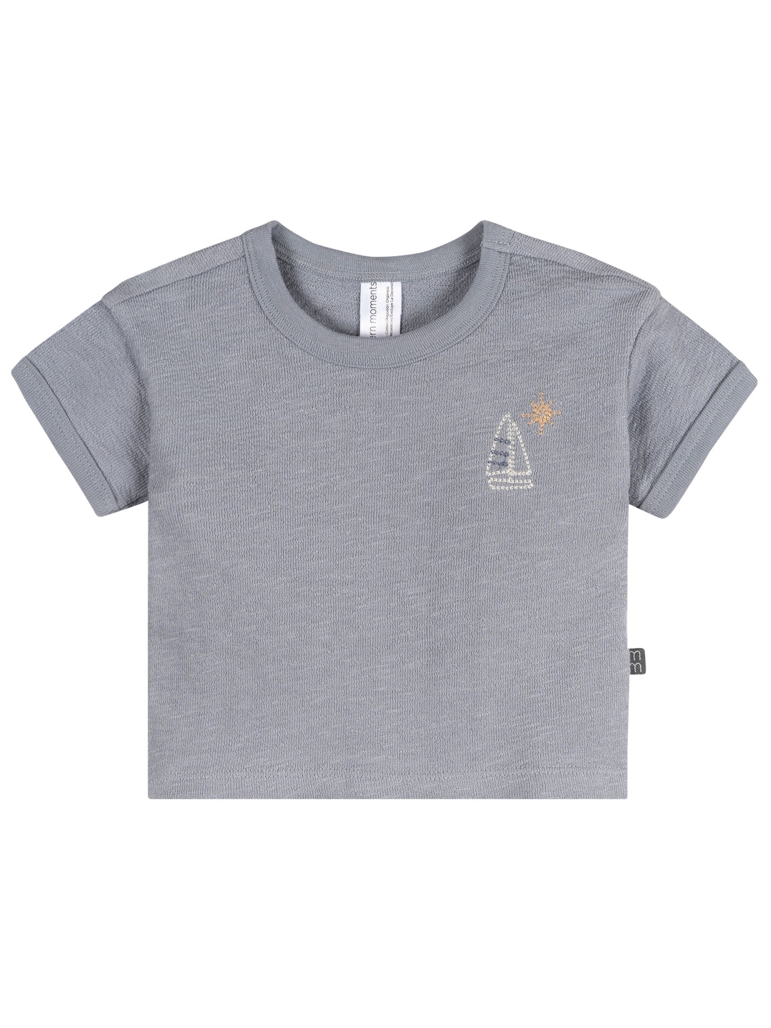 Modern Moment by Gerber Baby Boy Organic Short Sleeve Top, Sizes 0/3 Months - 24 Months