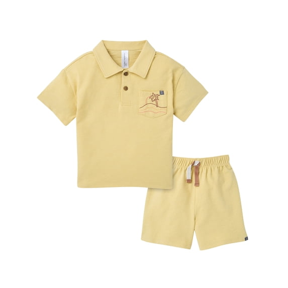 Modern Moments 2pc Baby, Toddler and Boy Outfit Set, Sizes (12 Months - Large)