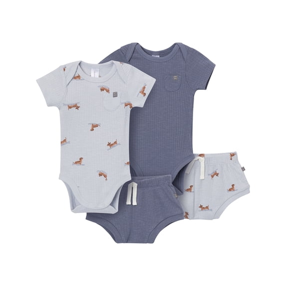 Modern Moments Baby Boy 4pc Outfit Set, Sizes (0-3 Months to 24 Months)