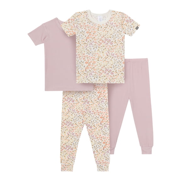 Modern Moments Baby and Children Girl 4pc Pajama Set, Sizes (18 Months - 12C)
