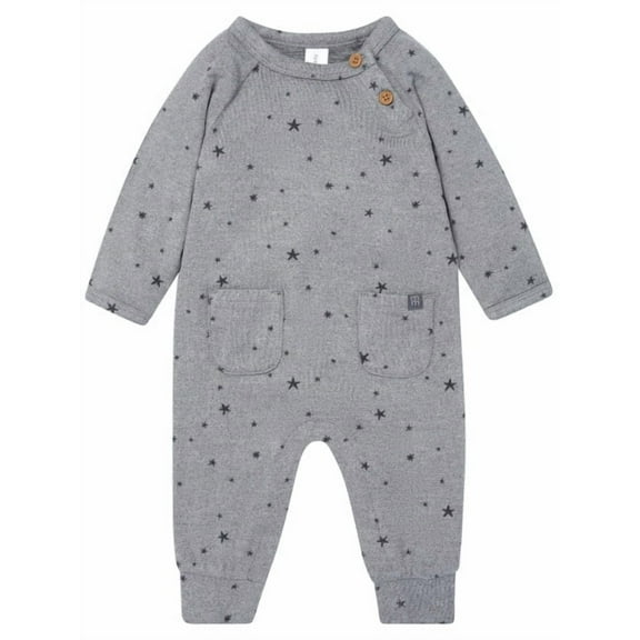 Modern Moments By Gerber Baby Boy 1Pc Reglan Sleeve Long Leg Romper Sizes (Newborn-24 Months)