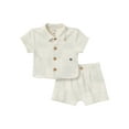 thumbnail image 1 of Modern Moments By Gerber Baby Boy Collar Shirt and Short Outfit Set, 2-Piece, 0/3 Months - 24 Months, 1 of 13