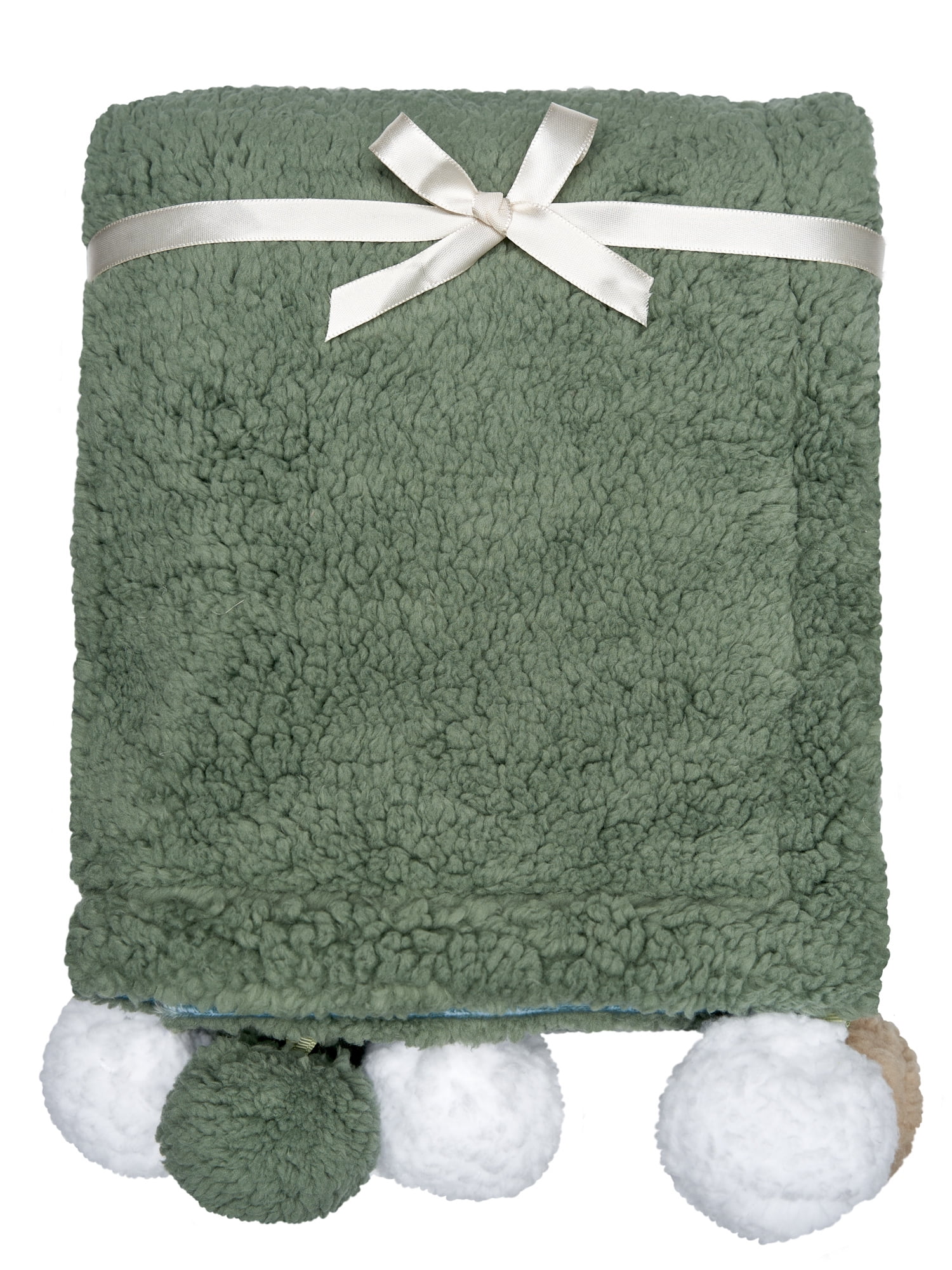 Modern Moments By Gerber Baby Boy Pompom Blanket, Green