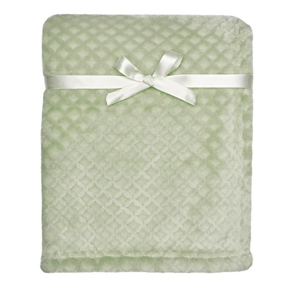 Modern Moments By Gerber Baby Boy Sage Sculpted Plush Blanket, Infant