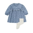 thumbnail image 1 of Modern Moments By Gerber Baby Girl Drop Shoulder Dress and Tights Outfit Set, 2-Piece, Sizes 0/3 Months - 24 Months, 1 of 13