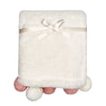 thumbnail image 1 of Modern Moments By Gerber Baby Girl Pompom Blanket, Ivory, 1 of 14