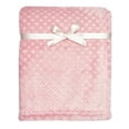 thumbnail image 1 of Modern Moments By Gerber Baby Girl Sculpted Plush Blanket, Pink, 1 of 10