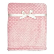 Modern Moments By Gerber Baby Girl Sculpted Plush Blanket, Pink