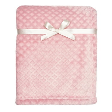 Modern Moments By Gerber Baby Girl Sculpted Plush Blanket, Pink
