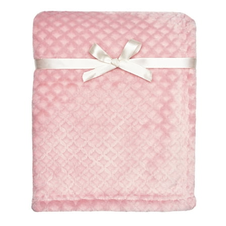 Modern Moments By Gerber Baby Girl Sculpted Plush Blanket, Pink