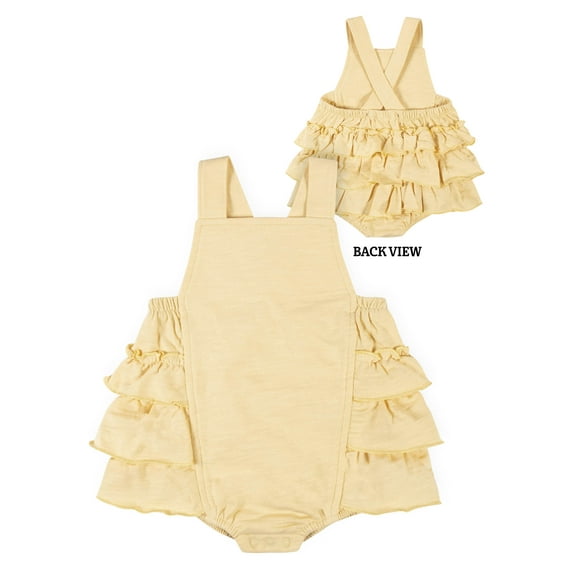 Modern Moments By Gerber Baby Girl Sleeveless Ruffle Romper (0/3 Months - 24 Months)