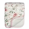 thumbnail interactive-video image 1 of Modern Moments By Gerber Baby & Toddler Girl Super Soft Patchwork Blanket, Light Pink, 1 of 12