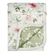 Modern Moments By Gerber Baby & Toddler Girls Reversible Plush Blanket, Ivory