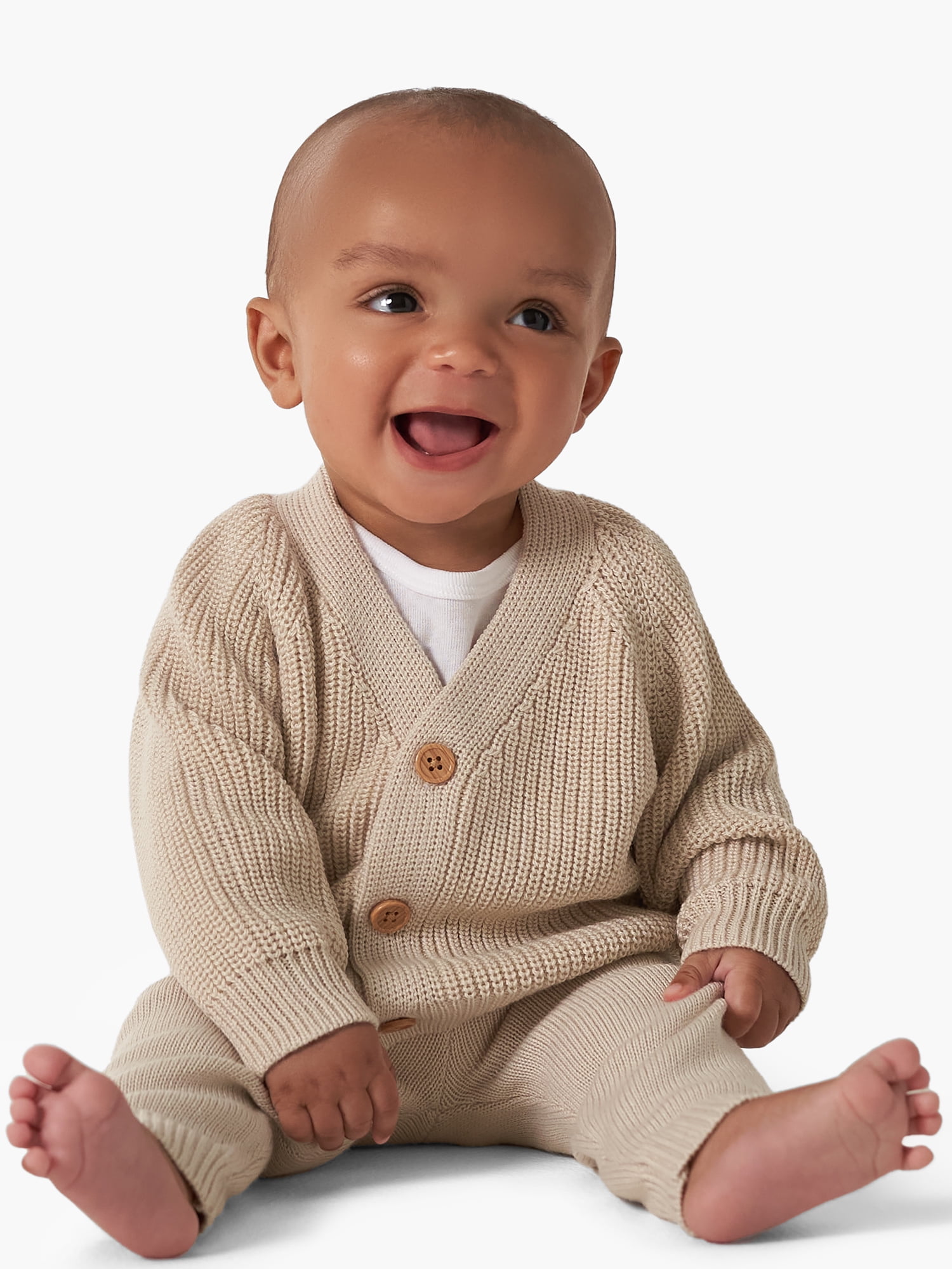 Modern Moments By Gerber Baby Unisex Knit Cardigan Sweater & Jogger Set