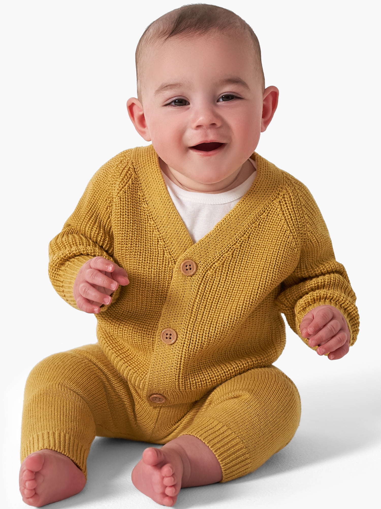 Modern Moments By Gerber Baby Unisex Knit Cardigan Sweater & Jogger Set