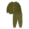 thumbnail image 1 of Modern Moments By Gerber Baby Unisex Knit Cardigan Sweater & Jogger Set, 2 Piece, Sizes 0/3-24M, 1 of 10