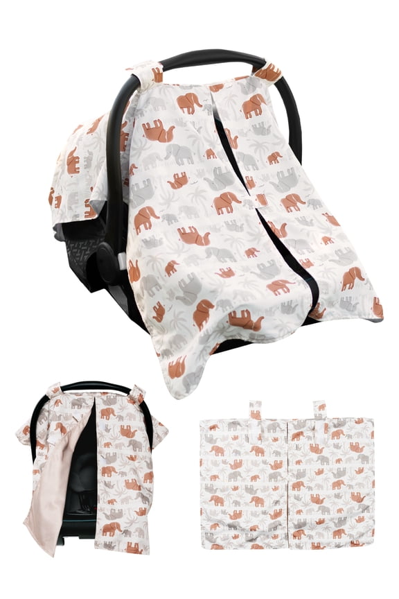 By Gerber Gender Neutral Infant Car Seat Canopy Cover, Ivory