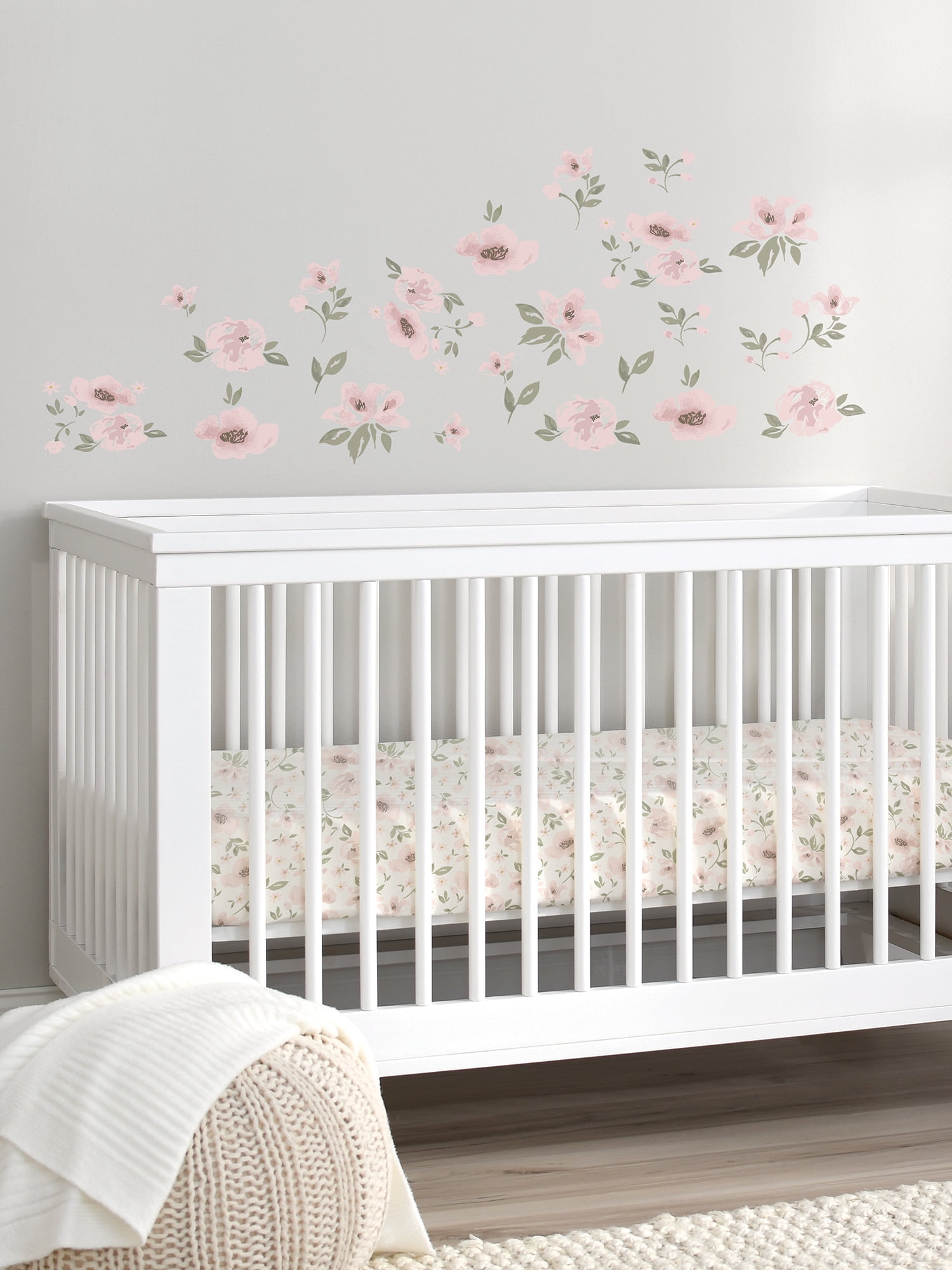 Modern Moments By Gerber Peel and Stick Vinyl Wall Decals Set, Floral
