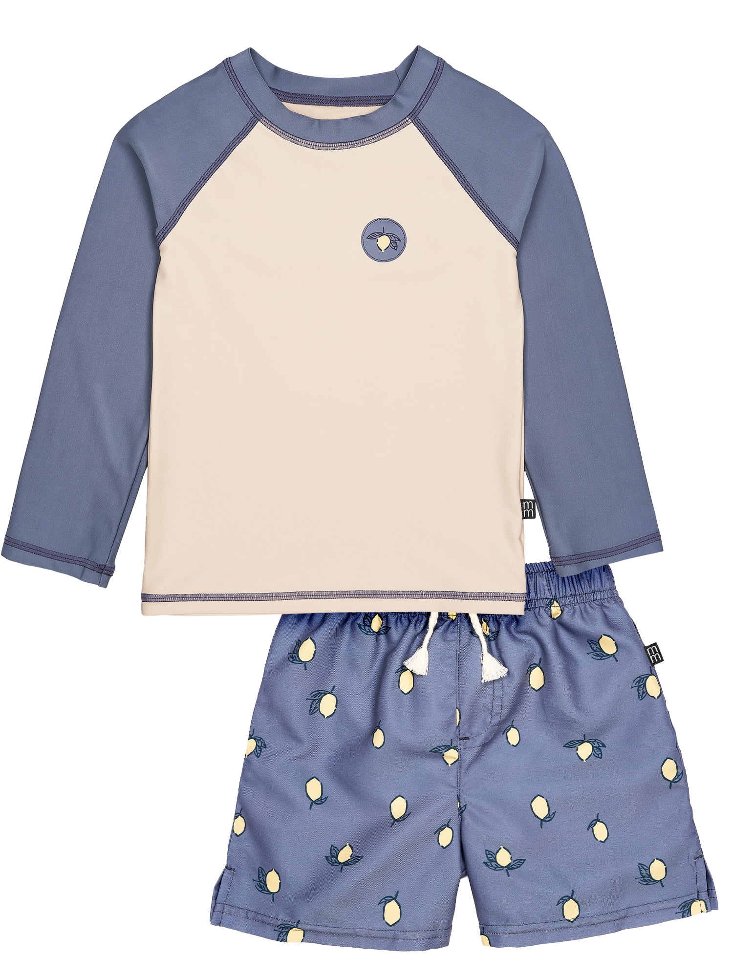 Modern Moments By Gerber Toddler Boy Rashguard and Swim Trunks Set, 12M