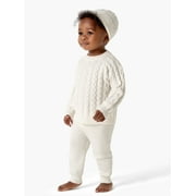 Modern Moments By Gerber Toddler Girl Cable Knit Sweater Outfit Gift Set w/Hat, 3-Piece (12M - 5T)