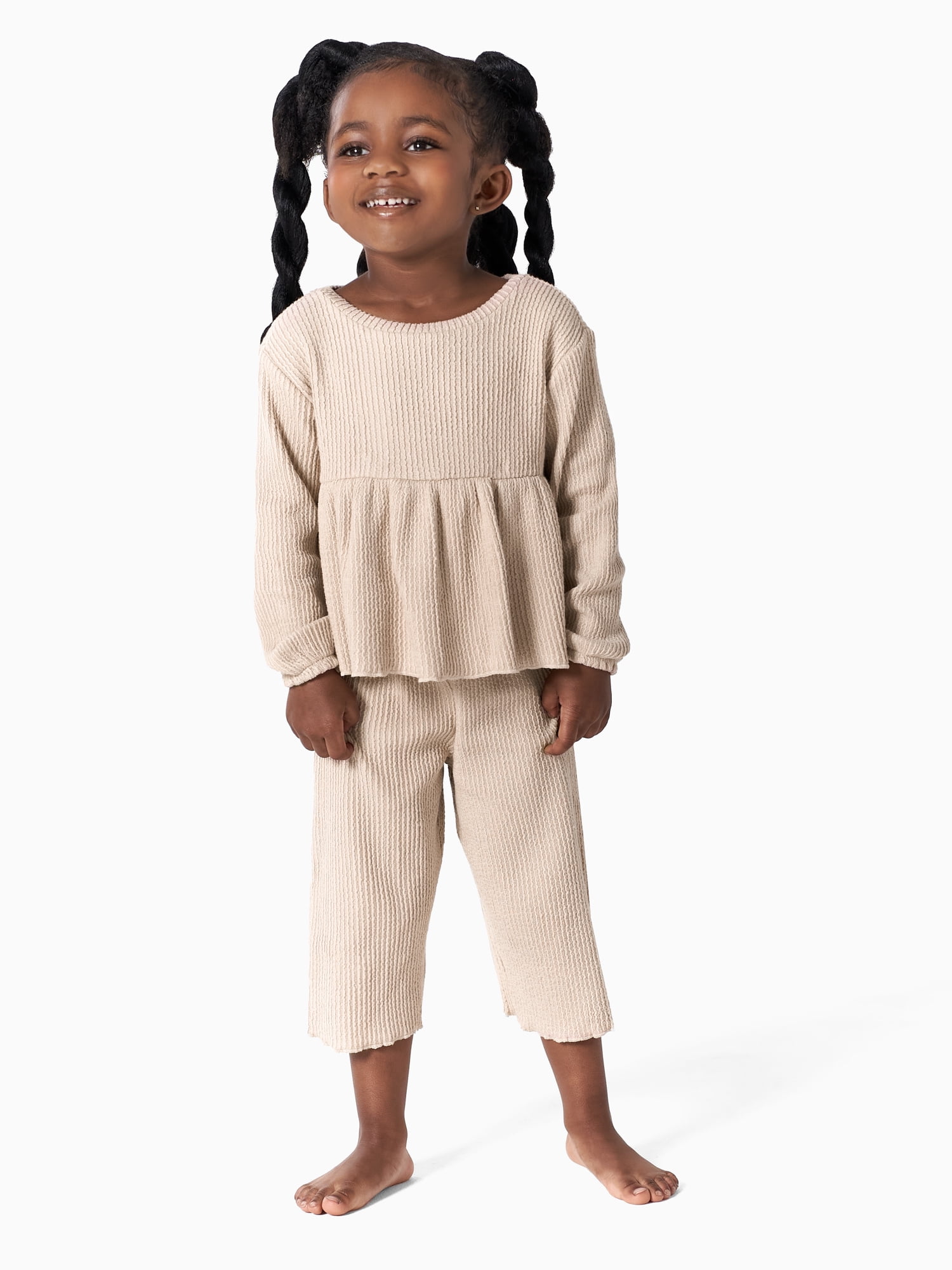 Modern Moments By Gerber Toddler Girl Casual Top and Flare Pants Set, 2-Piece, 12M-5T
