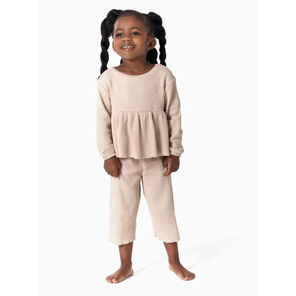 Modern Moments By Gerber Toddler Girl Casual Top and Flare Pants Set, 2-Piece, 12M-5T