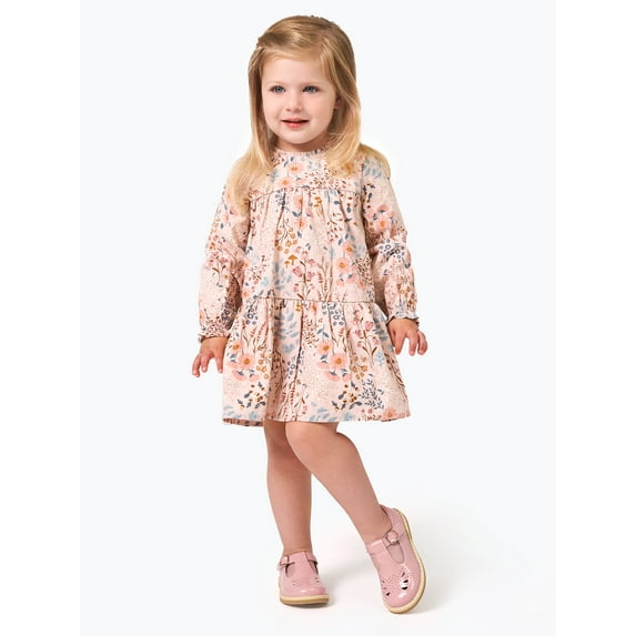 Modern Moments By Gerber Toddler Girl Dress with Ruffles, Sizes 12 Months - 5T