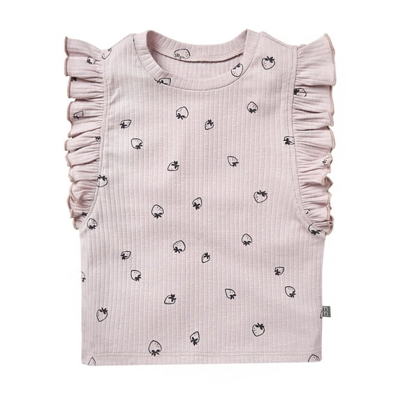 Modern Moments By Gerber Toddler Girl Organic Ruffled Sleeve Top, Sizes 12M-5T