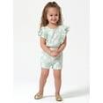 thumbnail image 1 of Modern Moments By Gerber Toddler Girl Ribbed Ruffled Romper, (12 months - 5T), 1 of 8