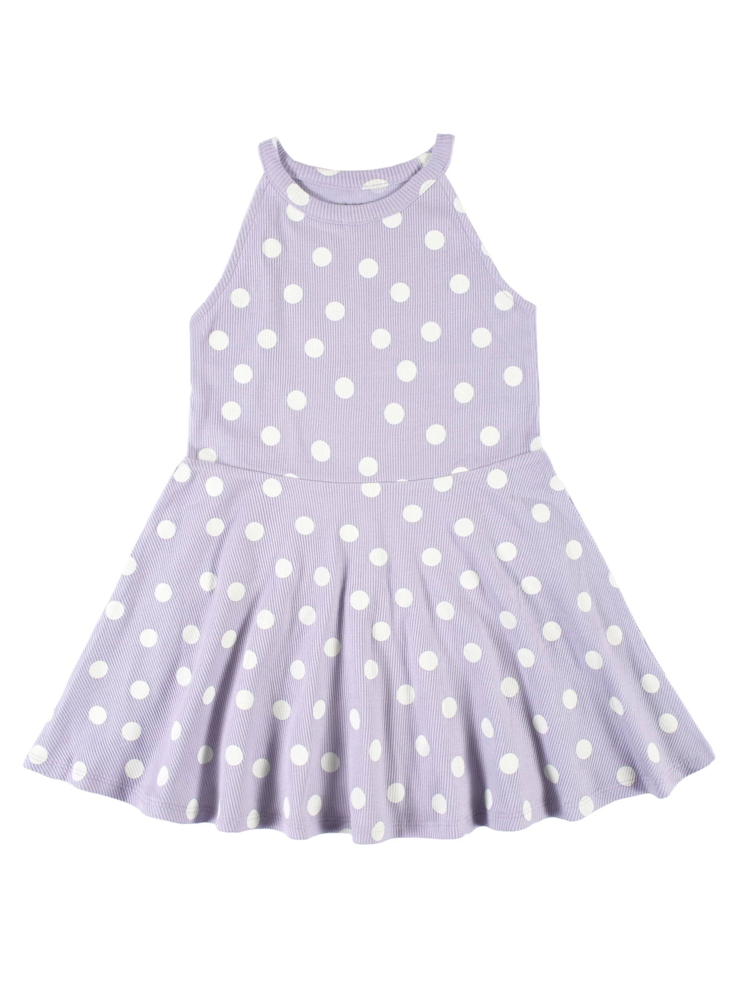 Modern Moments By Gerber Toddler Girl Ribbed Sleeveless Halter Dress, (12 months - 5T)