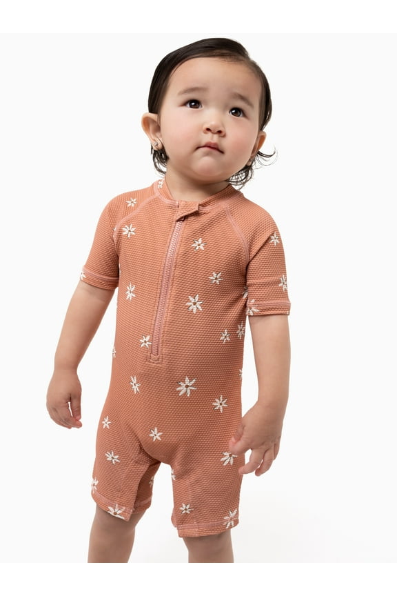 Gerber Baby Rash Guard Swimsuit, 0/3M - 12M, Pink