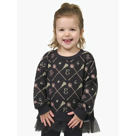 Modern Moments Toddler Girl Drop Shoulder Wicked Sweatshirt, Sizes 12 Months - 5T